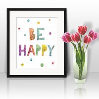 постер be happy а4 в Барнауле