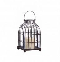 подсвечник-фонарь металлический клетка bird in cage ii, 22 см в Барнауле