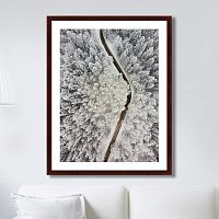 картина: winter road view в Барнауле