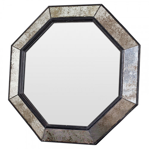 зеркало венецианское восьмиугольное черное в состаренной раме black swan в Барнауле