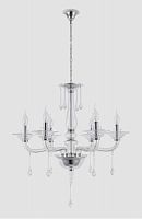 подвесная люстра crystal lux monica sp6 chrome/transparent в Барнауле