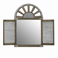 зеркало-окно со ставнями в серой раме в Барнауле