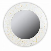 зеркало белое круглое диаметр 90 см с золотым декором fashion white gold в Барнауле