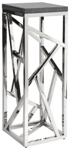 консоль geometric высокая 40x40x110 металл, серая столешница в Барнауле