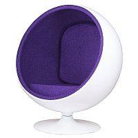 кресло eero ball chair бело-фиолетовое в Барнауле