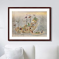 картина: scenes of traders in nagasaki, 1750г. в Барнауле