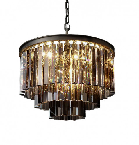 люстра odeon 3 rings smoke черное основание, дымчатое стекло в Барнауле