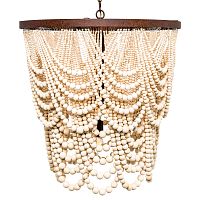 люстра «вандербилт» бусины из древесины нанизанные на нити в Барнауле