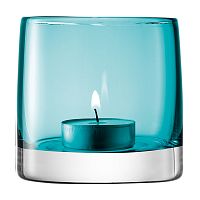 подсвечник стеклянный бирюзовый для чайной свечи light colour, 8,5 см в Барнауле