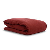 пододеяльник изо льна бордового цвета essential 200х200 в Барнауле
