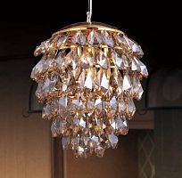 подвесной светильник crystal lux charme sp3+3 led gold/amber в Барнауле