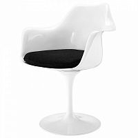 стул eero saarinen style tulip armchair черная подушка в Барнауле