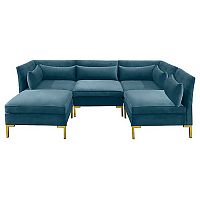 диван zara sectional угловой синий в Барнауле