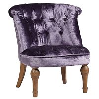 кресло sophie tufted slipper chair вельвет фиолетовое в Барнауле