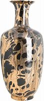 ваза керамическая классическая с высоким горлышком и рисунком 39 см leopard бежевая в Барнауле