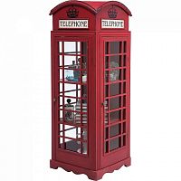 шкаф-витрина london telephone красный в Барнауле