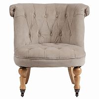 кресло amelie french country chair серо-бежевое в Барнауле