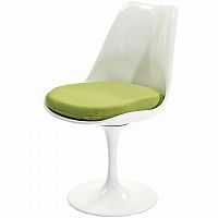 стул eero saarinen style tulip chair зеленая подушка в Барнауле