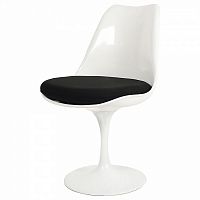 стул eero saarinen style tulip chair черная подушка в Барнауле