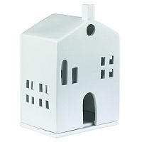 подсвечник-домик белый с круглыми окном light house round door в Барнауле
