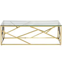 стол журнальный h-bridge gold 120*60*40см золотой в Барнауле