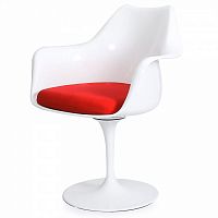 стул eero saarinen style tulip armchair красная подушка в Барнауле