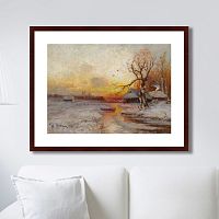 картина: winter sunset, 1913г. в Барнауле