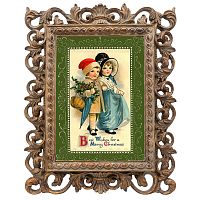 репродукция старинной рождественской гравюры best wishes в Барнауле