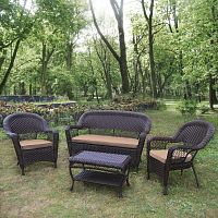 плетеный диван с креслами и столиком для отдыха на 4 персоны jilos в Барнауле