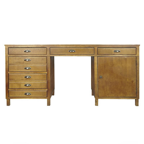 рабочий стол с дверкой gouache коричневый в Барнауле