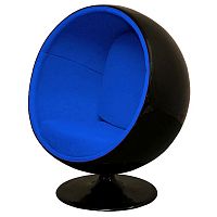 кресло eero ball chair синее с черным в Барнауле