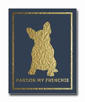 постер french dog на синем фоне a4 в Барнауле