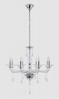 подвесная люстра crystal lux monica sp8 chrome/transparent в Барнауле