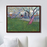 картина: view of arles with trees in blossom, 1889г. в Барнауле